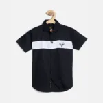 Shop Trendy Boys' Cotton Half Sleeve Black Shirt - Horse Print | The Kids Crown