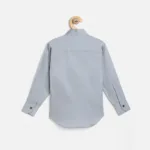 Grey Cotton Comfort: Boys' Full Sleeve Shirt - The Kids Crown