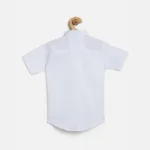 Fredda Boys White Cotton Shirt with Embroidered Logo - Sizes 2-16
