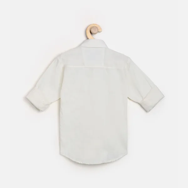 Boy's Cold Trendy Cream Cotton Shirt - Fredda