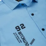 Boy's Classic Designer Light Blue Cotton Shirt - The Kids Crown