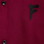 Boys Full Sleeve Maroon Cotton Shirt: Embroidered Logo Design - Fredda