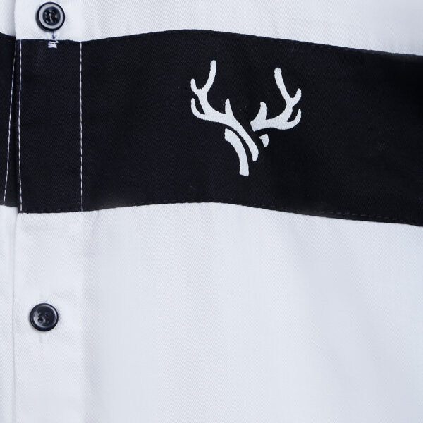 Shop Trendy Boys' Cotton Half Sleeve White Shirt - Horse Print | The Kids Crown