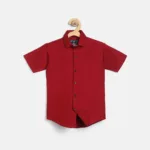 Classic Maroon Half Sleeve Boys' Cotton Shirt - Trepp