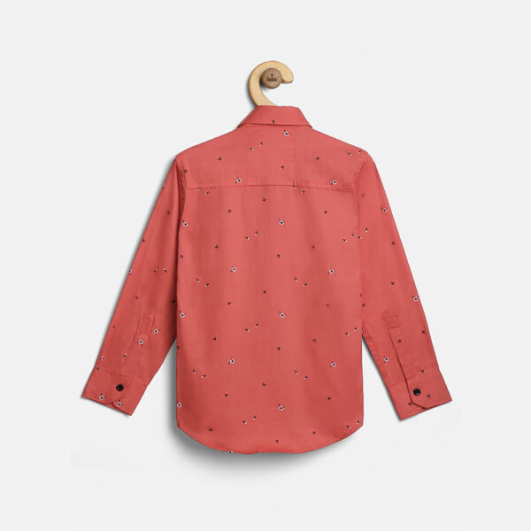Tomato Cotton Boys Full Sleeve Shirt with Floral Print - The Kids Crown