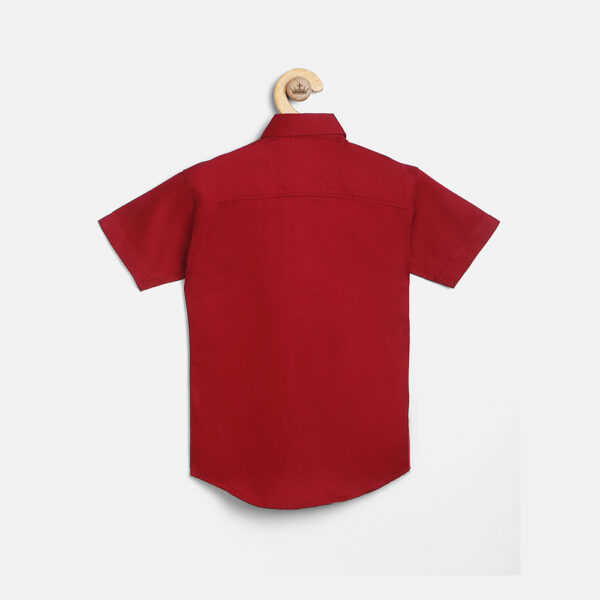 Classic Maroon Half Sleeve Boys' Cotton Shirt - Trepp