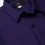 Boys Full Sleeve Wine Cotton Shirt: Embroidered Logo Design - Fredda