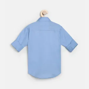 Fredda Boys sky blue full sleeve cotton shirt