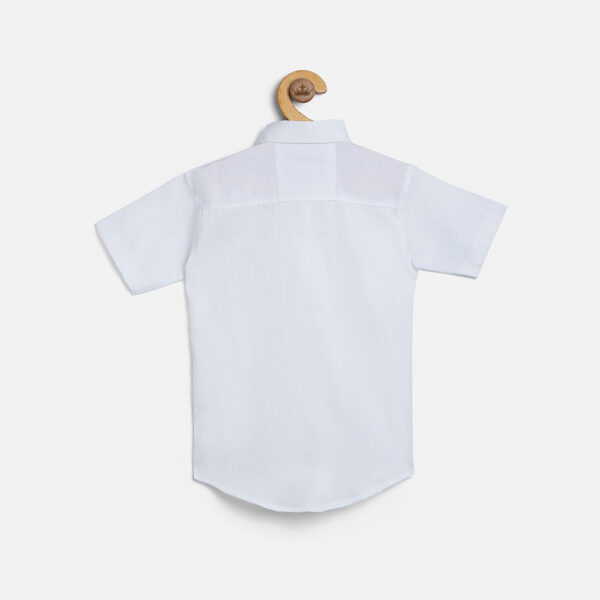 Classic White Half Sleeve Boys' Cotton Shirt - Trepp