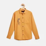 Boy's Classic Designer Yellow Cotton Shirt - The Kids Crown