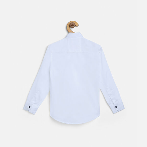 White Cotton Comfort: Boys' Full Sleeve Shirt - The Kids Crown