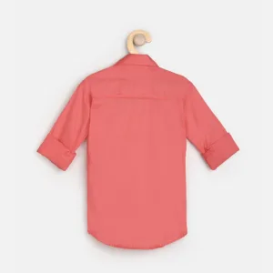 Fredda Boys rust color full sleeve cotton shirt