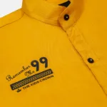 Yellow Cotton Comfort: Boys' Full Sleeve Shirt - The Kids Crown