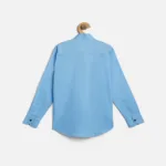 Light Blue Cotton Comfort: Boys' Full Sleeve Shirt - The Kids Crown