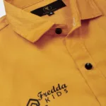 Everyday Yellow Cotton Boys Full Sleeve Shirt Comfortable Wear - Fredda