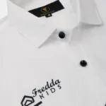 Everyday White Cotton Boys Full Sleeve Shirt Comfortable Wear - Fredda