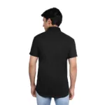 Men's Classic Cotton Half Sleeve Black Shirt - Trepp