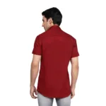 Men's Classic Cotton Half Sleeve Maroon Shirt - Trepp