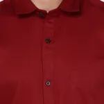 Men's Classic Cotton Half Sleeve Maroon Shirt - Trepp