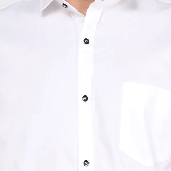 Men's Classic Cotton Half Sleeve White Shirt -Trepp