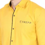 Men's Cotton Stylish Full Sleeve Yellow Shirt - Trepp